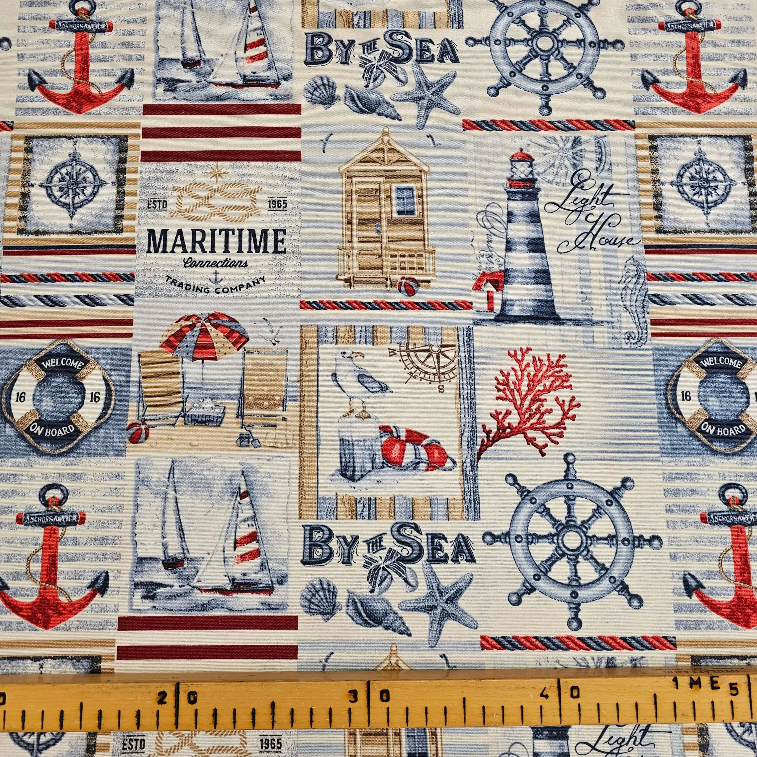 dekortextil – tengerész– 140cm